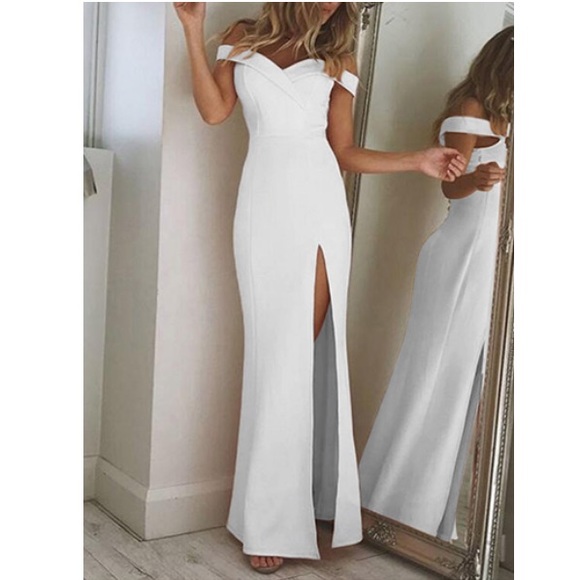 🍍 Women’s Off The Shoulder Elegant Evening Gown - Picture 6 of 10